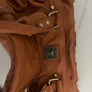 Versace Brand Brown Leather Handbag